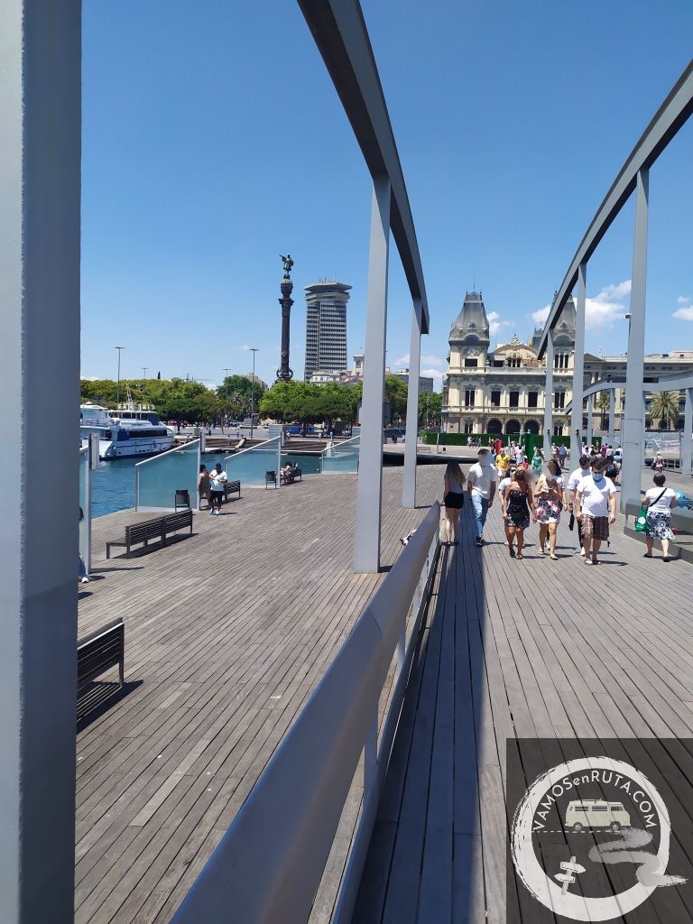 Qué ver en Barelona. Puerto. Rambla del Mar. Pasarela